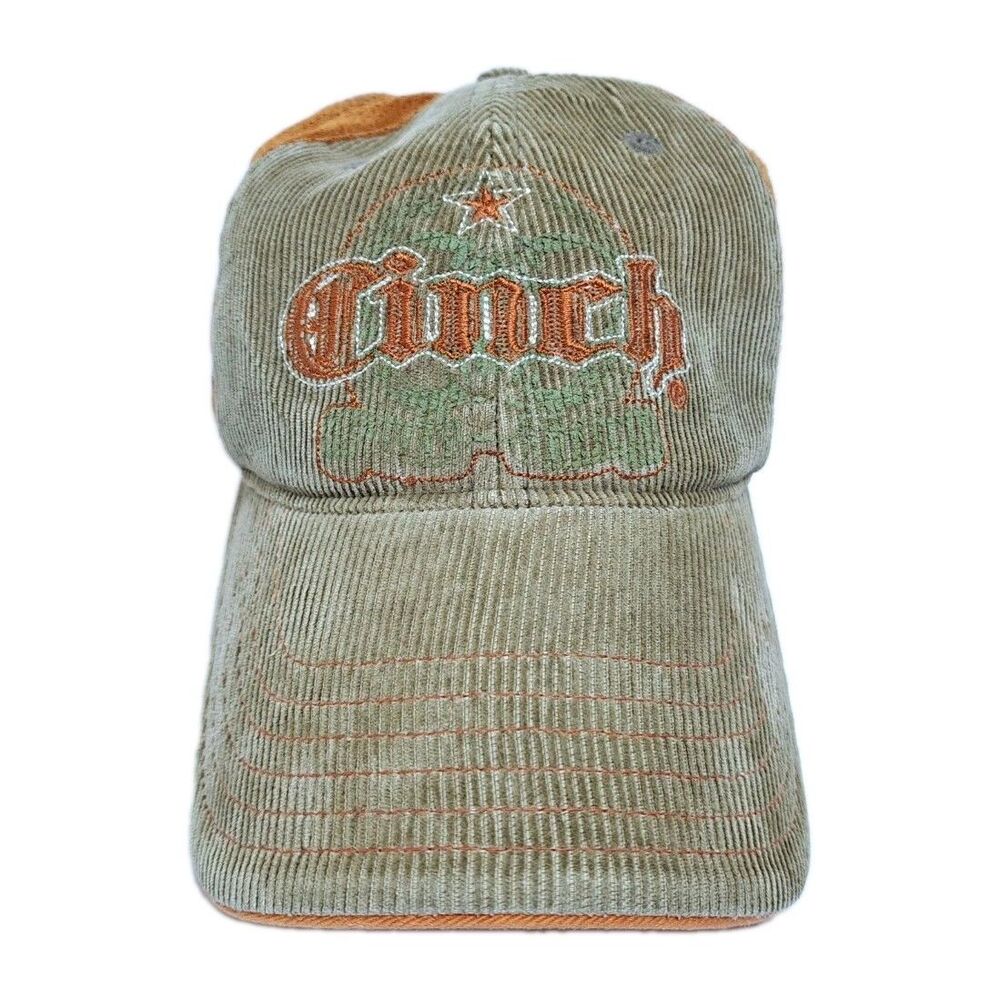 Cinch Trucker Hat Cap Mesh Strapback Corduroy Orange